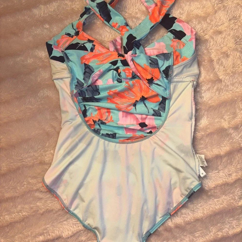 Seafolly Blue and Orange One Piece Swimwear - Picture 3 of 8